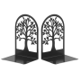 2 Pack Heavy Duty Decorative Tree Of Life Metal Bookends