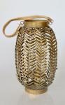 Metal Lantern With Fern Cut-out 39X21CM