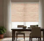 Dining Room Blind In Elegant Brown Wood Finish