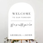 Elegance Arch Forever Wedding Sign - Timeless