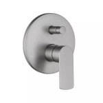 Bijiou Savole Satin Nickel Bath shower U tile Mixer Divertor