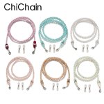 Faux Pearl Beaded Eyeglass Chain Acrylic Faux Pearl Glasses Lanyard Sunglasses Chain Eyewear String Holder For Women