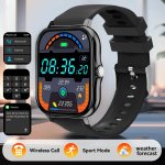 Smart Sport Watch With Round Touch Screen Customizable Wallpaper Wireless Calling Message Notification Multifunctional Fitness T