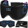 Lc-dolida Sleep Mask With Bluetooth Headphones Sleep Headphones Bluetooth Sleep Mask 3D Sleeping Headphones For Side Sleepers Best Gift And Travel Ess