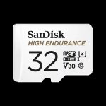 SanDisk High Endurance 32GB Class 3 Microsdxc Card With Adapter