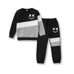 Voxikodex Size 9-10 Boys Fashion Clothes Long Sleeve Sweatshirts Top & Casual Pants 2 Pieces Teen Fall Winter Outfits Speckled G