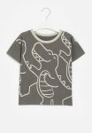 PoP Candy Dino Print Tee - Charcoal Grey