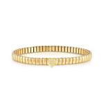 Extension Bracelet Yellow Gold Pvd With Heart And Stones