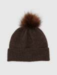 Penelope Pointelle Beanie - 0 Chocolate