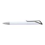 BP7500 - White Barrel Geometric Swan Shaped Ballpoint Pen Black Std