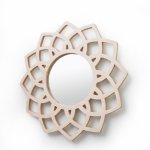 Lotus Flower Round Mirror