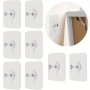 10PCS Transparent Adhesive Wall Hooks - Punch-free Easy To Install Nail-in Screws Sticker Casual Style Metal And Pvc Wall Mount Hooks For Pictures Posters