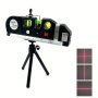 1PC Vertical Horizontal Laser Level Tape Adjustable Multifunctional Standard Ruler Cross Lines Measuring Instrument With Tripod