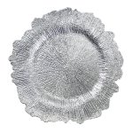 Underplate Plastic Silver Leaf Design