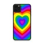 Custom Printed Tpu Cases - Apple Iphone 11 Pro Max & 39 Rainbow Heart& 39 By