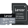 Lexar Professional 1066X 64GB Microsdxc Uhs-i Memory Card With Sd Adapter LXSDM106664A