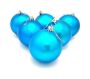 Big Christmas Tree Baubles Matte Balls 6 Pack Matt Teal