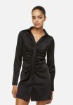 Draped Cr Pe Dress - Black