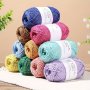 Sparkling Silvery-Infused Yarn - 100g Round Strand For DIY Knitting & Crochet Projects Ideal For Bags Dolls Hair Accessories & Gifts - Available In Multiple Colors