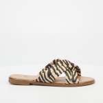 Indi 1 Flat Sandal - Zebra - Zebra 7