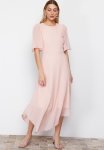 Asymmetrical Midi Dress - Powder