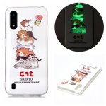 For Samsung Galaxy A01 Luminous Tpu Soft Protective Case Cats