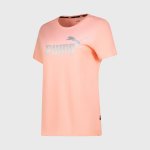 Puma W Ess+ Metallic Logo Tee _ 173784 _ Pink - L Pink