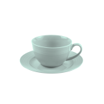 - Embossed Lines Cup & Saucer Choose From 5 Colours - Mermaid Mist