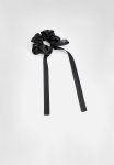 Bow Detail Scrunchie - Black