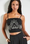 Superbalist Co-ord Embroidered Linen Cami - Black