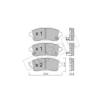 Metelli Brake Pad Set Front 22-0793-1