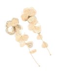 Goldair Gold Long Floral Drop Earrings