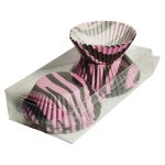 Pink And Black Cupcake Casing 100PC