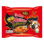 Buldak 2X Spicy Hot Chicken Flavor Ramen Korean Noodles 140G - Double Fire Pungency Stir-fried Volcanic Instant Chili Noodles Fo