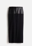 Studio: Dual-fabric Skirt - Black