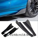 1 Pair Diffuser Car Bumper Spoiler Rear Lip Automobile Accessories Spoiler Splitter Extensions Scratch Protector Abs Carbon Fibr