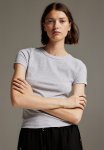 Ribbed Modal-blend T-Shirt - Light Grey Marl