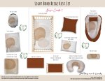 Cot Duvet Bedding Light Boho Beige Rust Set