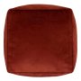 Jane Velvet Square Pouffe Ottoman - Red