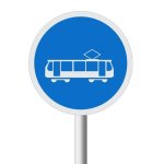Trams Only Road Sign R138
