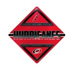 Rico Industries Nhl Hockey Carolina Hurricanes Metal Crossign Sign - Home Decore Perfect For Bed Room Man Cave Garage