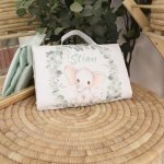 Portable Nappy Changing Station Big Eyed Cute Elephants Leaf Set