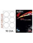 L6UPDIA Multi-purpose Inkjet-laser Labels - 90MM Diameter Pack Of 100