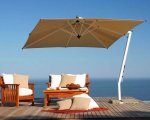 Woodline Picollo 2.5m Square Aluminium Cantilever Umbrella With Tilt