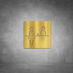 Reception Sign D05 - Polished Brass