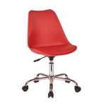 Eames Style Office Chair - Red Or White Interchangeable - Grey