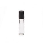 10ML Clear Glass Roll On Bottle With Black Cap & Glass Ball
