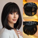 Front Hair Bangs Fringe Hair Extensions Headband Synthetic Hair Bangs Headband For Women Props Decoration-cosplay wedding Photo