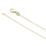 Rolo 9K Gold Diamond Cut Elongated Chain 1.01MM