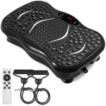 Sportino Vibration Plate Exercise Machine Whole Body Workout Fitness Home Training - Black